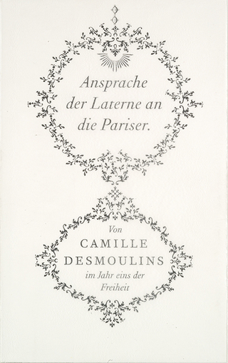 Ansprache der Laterne an die Pariser.