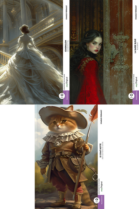 Franz&ouml;sische M&auml;rchen (3 B&uuml;cher + Audio-Online) - Frank-Lesemethode - Kommentierte zweisprachige Ausgabe Franz&ouml;sisch-Deutsch - Charles Perrault