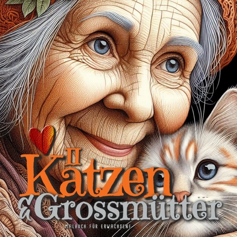 Katzen und Grossm&uuml;tter Malbuch f&uuml;r Erwachsene 2 - Monsoon Publishing, Musterst&uuml;ck Grafik