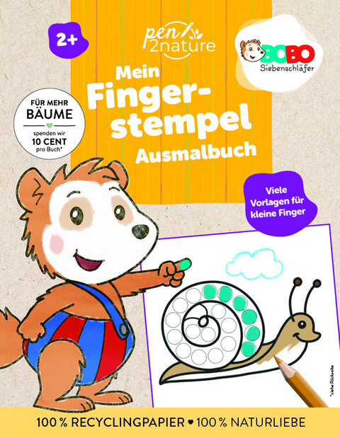 Bobo Siebenschl&auml;fer Mein Fingerstempel-Ausmalbuch