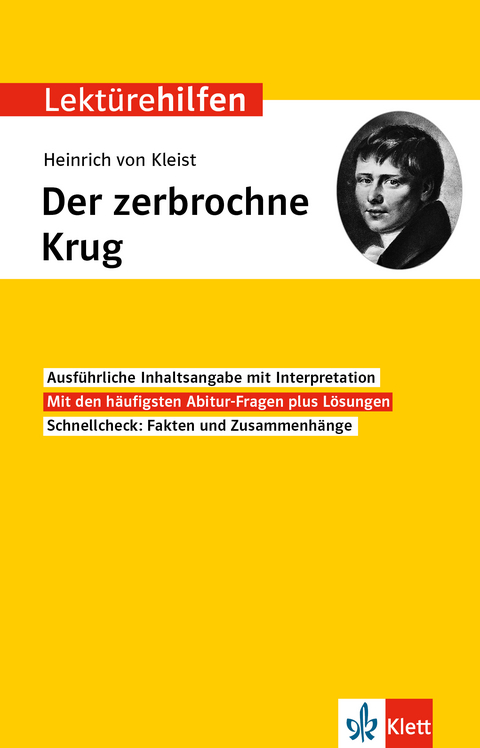 Klett Lekt&uuml;rehilfen Heinrich von Kleist, Der zerbrochne Krug