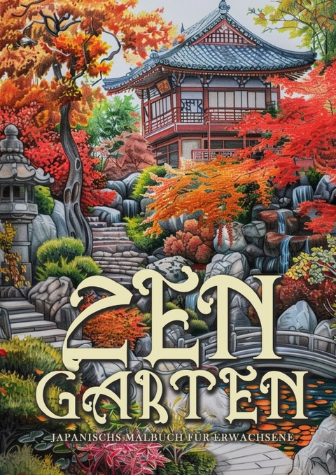 Zen Garten Japan Malbuch f&uuml;r Erwachsene - Monsoon Publishing, Musterst&uuml;ck Grafik