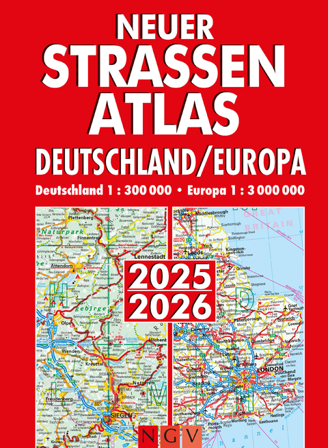 Neuer Stra&szlig;enatlas Deutschland/Europa 2025/2026