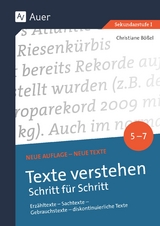 Texte verstehen - Schritt f&uuml;r Schritt Klasse 5-7 - Christiane B&ouml;&szlig;el