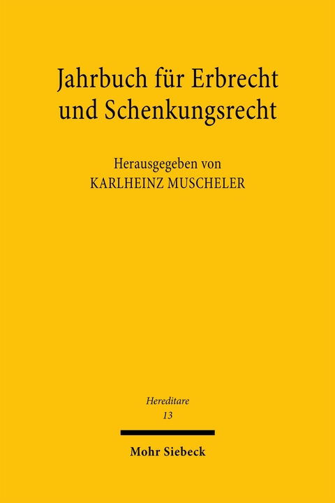 Jahrbuch für Erbrecht und Schenkungsrecht - 