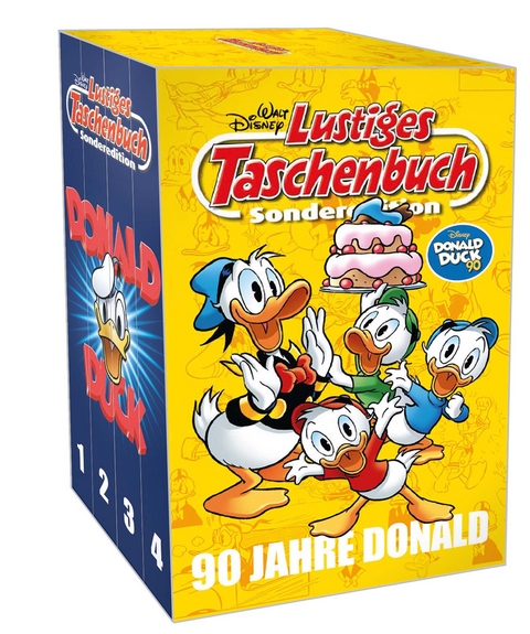 Lustiges Taschenbuch 90 Jahre Donald (4 B&auml;nde im Schuber) -  DISNEY