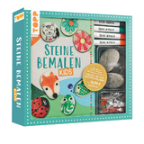 Kreativ-Set: Steine bemalen Kids mit Wackelaugen, Pompons, Anleitungsbuch & Material - Ludmila Blum