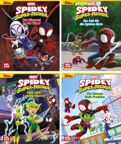 Nelson Mini-B&uuml;cher: Marvel Spidey und seine Super-Freunde 5-8 (Einzel/WWS)