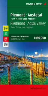 Piemont - Aostatal, Straßen- und Freizeitkarte 1:150.000, freytag & berndt