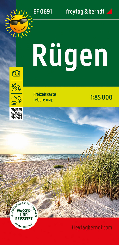 Rügen, Freizeitkarte 1:85.000, freytag & berndt