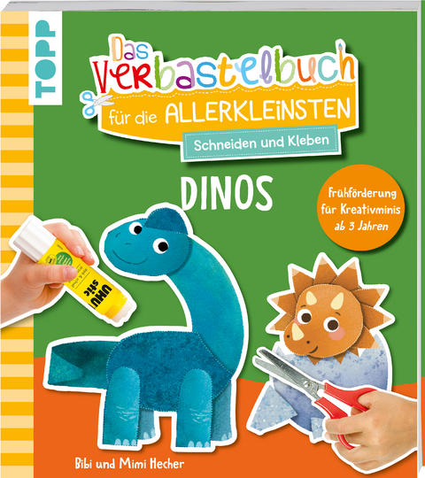 Das Verbastelbuch f&uuml;r die Allerkleinsten. Schneiden und Kleben. Dinos - Bibi Hecher, Mimi Hecher