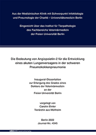 Die Bedeutung von Angiopoietin-2 für die Entwicklung eines akuten Lungenversagens in der schweren Pneumokokkenpneumonie