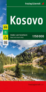 Kosovo, Straßen- und Freizeitkarte 1:150.000, freytag & berndt - 