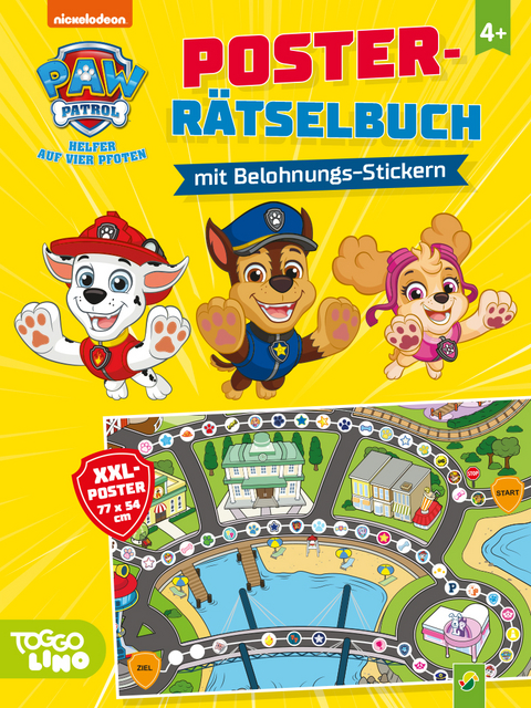 PAW Patrol Poster-R&auml;tselbuch mit Belohnungs-Stickern