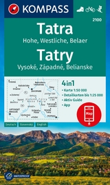 KOMPASS Wanderkarte 2100 Tatra, Hohe, Westliche, Belaer, Tatry, Vysok&eacute;, Z&aacute;padn&eacute;, Belianske 1:50.000