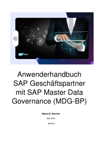 Anwenderhandbuch SAP Geschäftspartner mit SAP Master Data Governance (MDG-BP)
