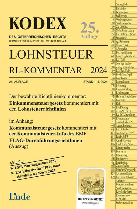 KODEX Lohnsteuer Richtlinien-Kommentar 2024 - Michael Seebacher