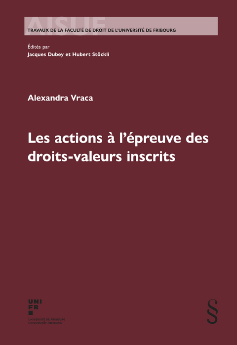 Les actions &agrave; l'&eacute;preuve des droits-valeurs inscrits - Alexandra Vraca