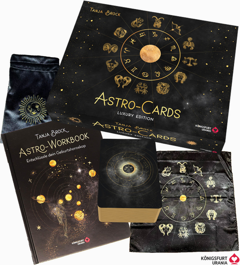 Astro-Cards - Luxury Edition - Box u. Karten mit Goldpr&auml;gung/Goldschnitt, limitierte u. nummerierte Ausgabe - Tanja Brock