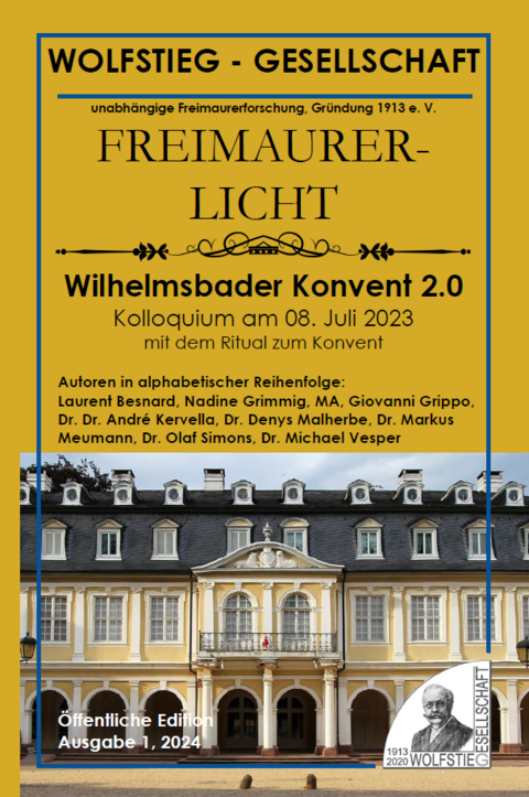 Wilhelmsbader Konvent 2.0 - Kolloquium am 08. Juli 2023 in Hanau - Laurent Besnard, Nadine Grimmig, Giovanni Grippo, Andr&eacute; Kervella, Denys Malherbe, Michael Vesper, Markus Meumann, Olaf Simons