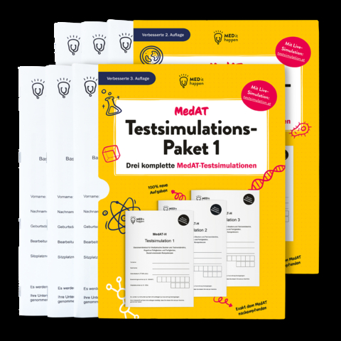 MedAT Testsimulations-Paket 1 + 2 von MEDithappen - Pascal Casetti, Arian Akhondi, Kratochwil Laurin, Abaz Edvin, Treitler Alexis, Kobald Tanja, Schweinberger Gabriel
