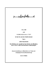 Islam und Homosexualit&auml;t im Qur&rsquo;&acirc;n und der Had&icirc;t-Literatur, Teil 4 - Klaus Waltter