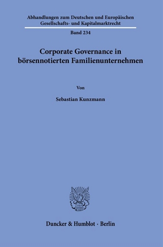 Corporate Governance in börsennotierten Familienunternehmen.