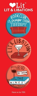 Lit and Libations 3 Badge Set - Gibbs Smith