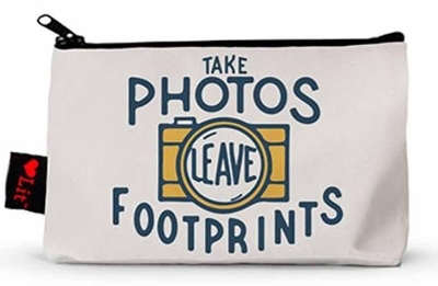Take Photos, Leave Footprints Pencil Pouch - Gibbs-Smith Gibbs-Smith