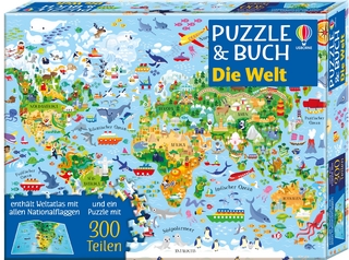 Puzzle und Buch: Die Welt - 