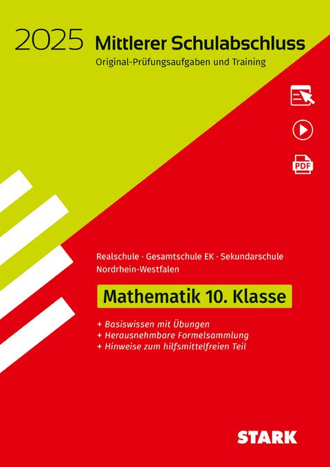 STARK Original-Pr&uuml;fungen und Training - Mittlerer Schulabschluss 2025 - Mathematik - Realschule/Gesamtschule EK/ Sekundarschule - NRW