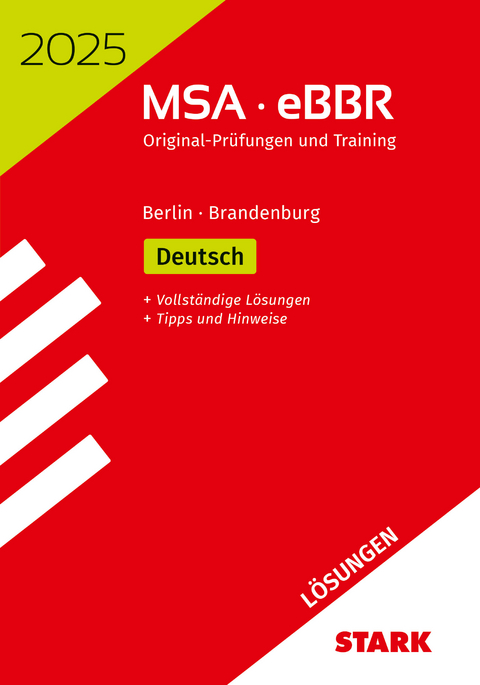 STARK L&ouml;sungen zu Original-Pr&uuml;fungen und Training MSA/eBBR 2025 - Deutsch - Berlin/Brandenburg