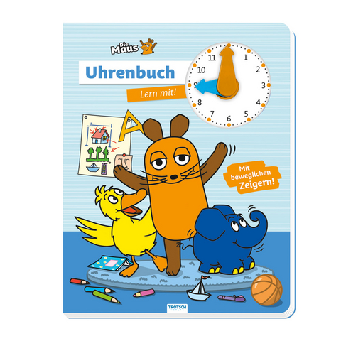 Tr&ouml;tsch Die Maus Uhrenbuch Lern mit! Pappenbuch - 