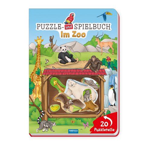Tr&ouml;tsch Puzzlebuch Spielbuch Im Zoo - 