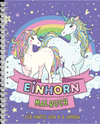 Einhorn-Malbuch für Kinder ab 4 Jahren