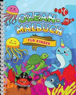 Ozean-Malbuch für Kinder ab 4 Jahren