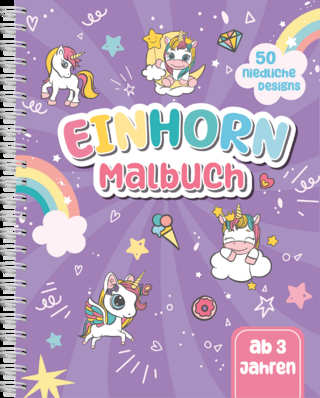 Einhorn-Malbuch für Kinder ab 3 Jahren
