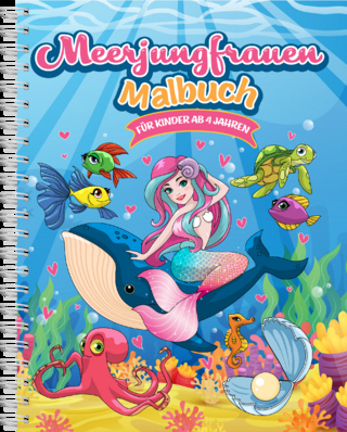 Meerjungfrauen-Malbuch für Kinder ab 4 Jahren
