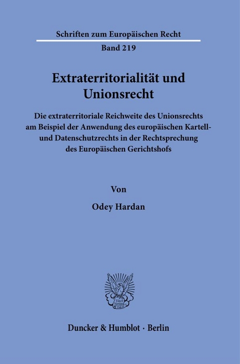 Extraterritorialit&auml;t und Unionsrecht - Odey Hardan