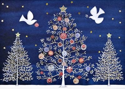 Doves of the Season Deluxe Boxed Holiday Cards (20 Cards, 21 Self-Sealing Envelopes) - 