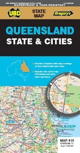 Queensland State & Cities Map 419 11th ed (waterproof) - UBD Gregory's