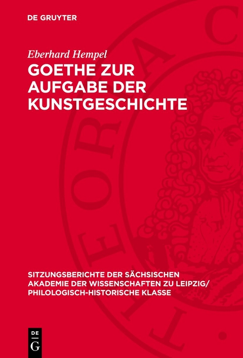 Goethe zur Aufgabe der Kunstgeschichte - Eberhard Hempel
