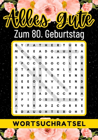 80 Geburtstag Geschenk | Alles Gute zum 80. Geburtstag - Wortsuchrätsel