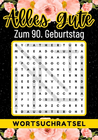 90 Geburtstag Geschenk | Alles Gute zum 90. Geburtstag - Wortsuchrätsel