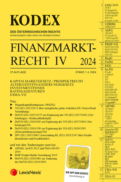 KODEX Finanzmarktrecht Band IV 2024 - 