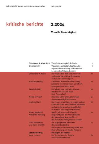 Kritische Berichte : Zeitschrift für Kunst- und Kulturwissenschaften / Jahrgang 52, Heft 2.2024