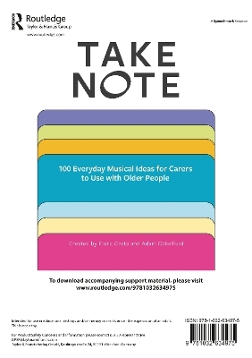 Take Note: 100 Everyday Musical Ideas for Carers to Use with Older People - Adam Ockelford, Fiona Costa