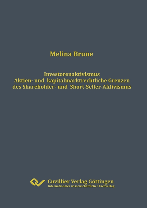 Investorenaktivismus - Melina Brune