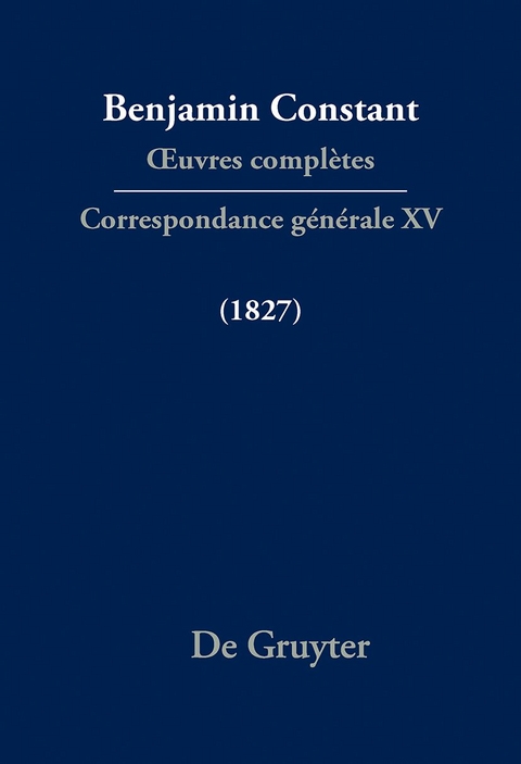 Correspondance g&eacute;n&eacute;rale 1827 - 