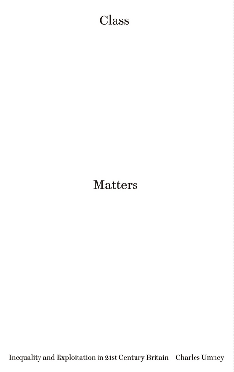 Class Matters - Charles Umney